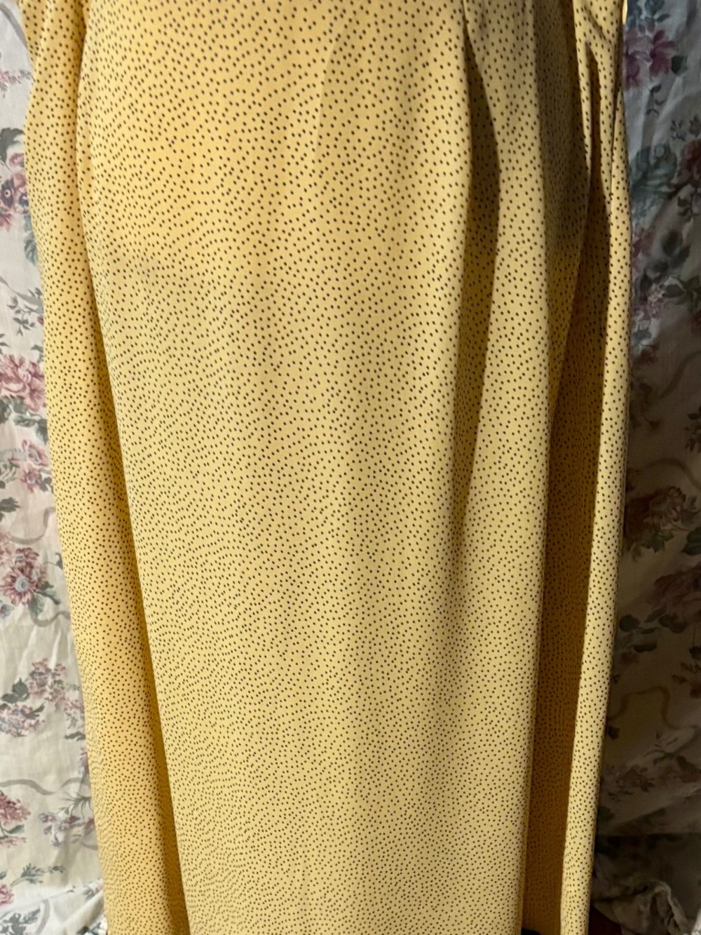 Vintage Yellow and Black Polka Dot skirt